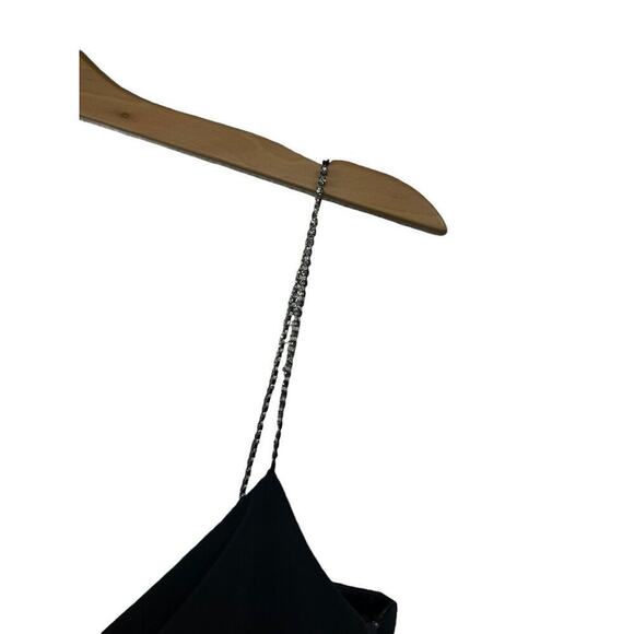 Vintage ABS Evening Y2K Style Ruched Black Evening Gown Womens 8 - Picture 5 of 13